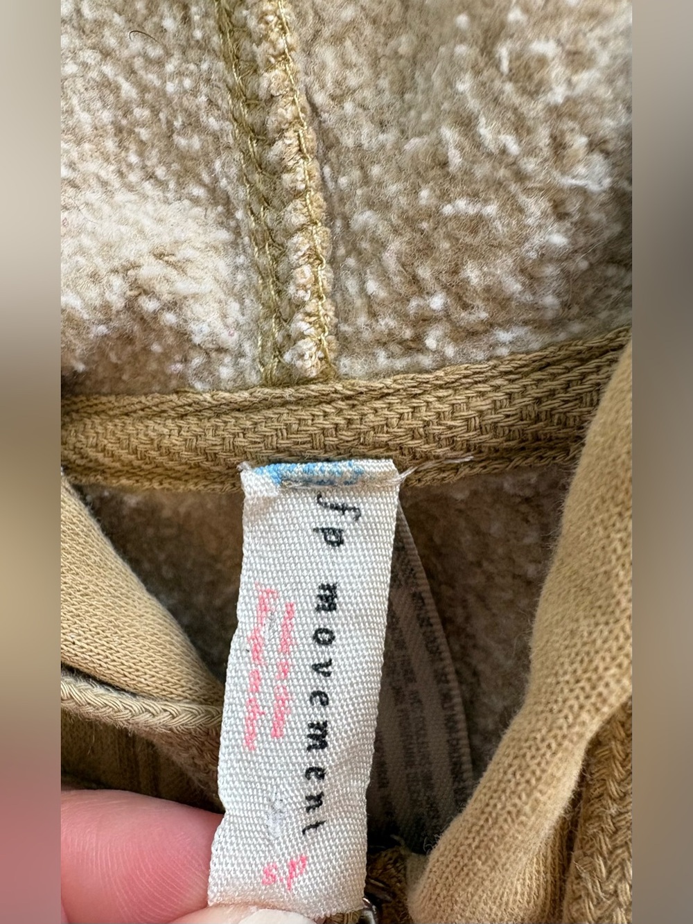 Free People Movement Women’s Hooded Quarter-Zip Pullover - Camel size S - Picture 3 of 3